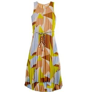 Women's Nine West Sleeveless Pleated Midi Dress